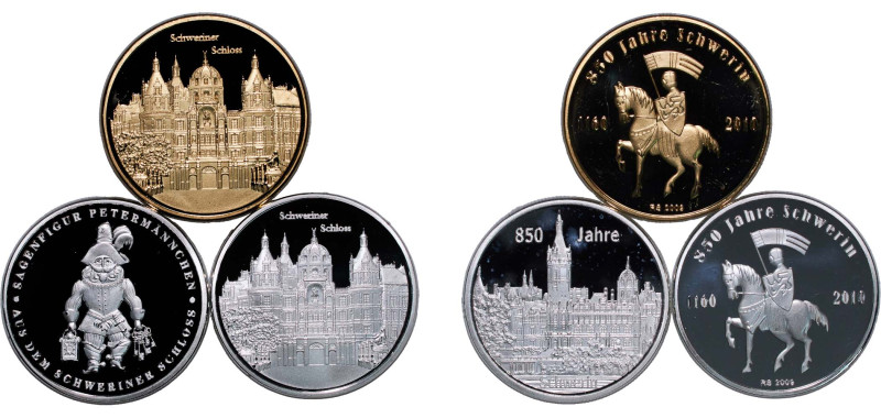 Germany Federal Republic of Germany 2010 Medal Set - Scheriner Schloss (3 Lots) ...