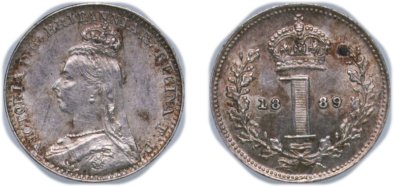 Great Britain United Kingdom 1889 1 Penny - Victoria (2nd portrait; Maundy issue...