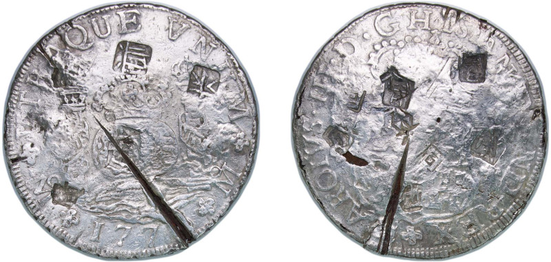 Mexico Spanish colony 1770 Mo MF 8 Reales - Charles III Silver (.917) Mexico Cit...