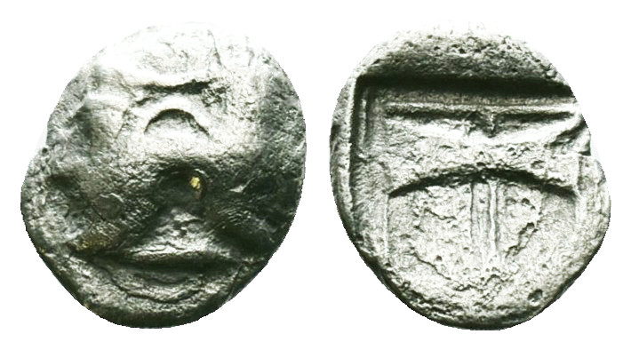 Greek Coins

Islands off Troas, Tenedos. Ca. 550-470 B.C. AR obol. Janiform he...