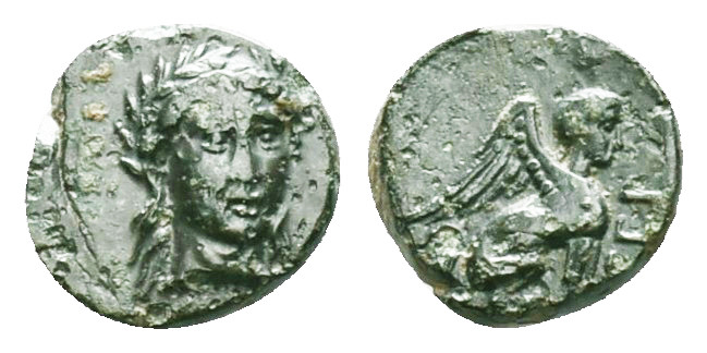 Greek Coins, 

Greek Coins

TROAS. Gergis. Ae (4th century BC).

Obv: Laur...