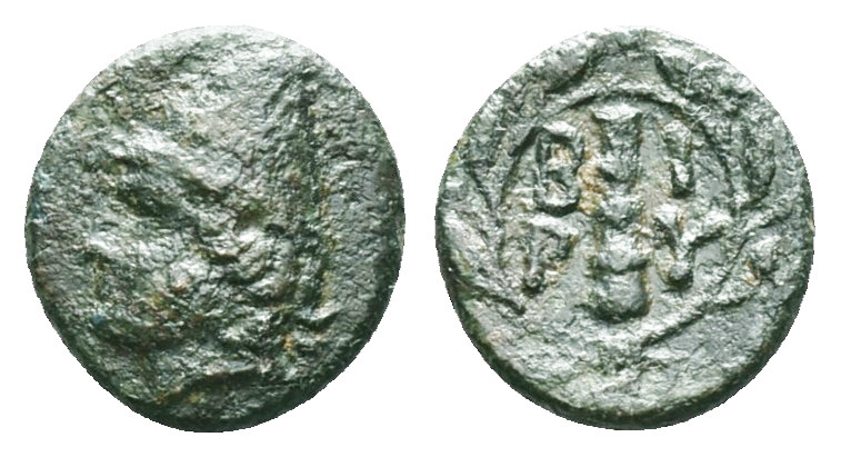 Greek Coins, 

Greek Coins

TROAS.Birytis.(Circa 350-300 BC).Ae.

Obv : Be...