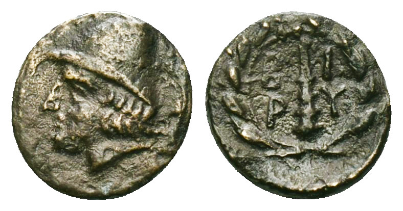 Greek Coins, 

Greek Coins

TROAS.Birytis.(Circa 350-300 BC).Ae.

Obv : Be...