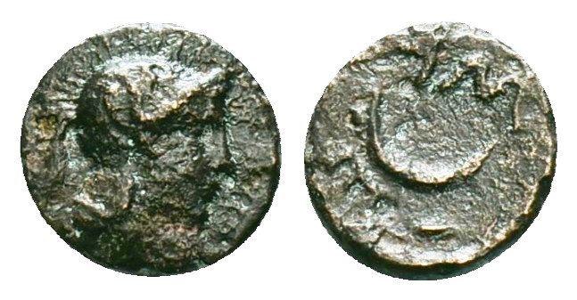 Greek Coins

TROAS. Sigeion. Ae (4th-3rd centuries BC).

Obv: Helmeted head ...