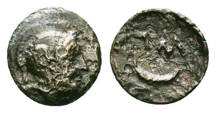 Greek Coins

TROAS. Sigeion. Ae (4th-3rd centuries BC).

Obv: Helmeted head ...