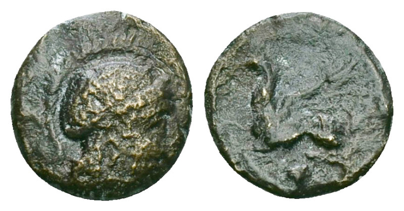 Greek Coins

TROAS.(300-250 BC).AE.Assos.

Obv : Helmeted head of Athena rig...