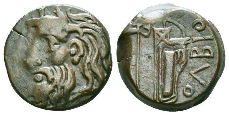 Greek Coins, 

Greek Coins

SKYTHIA. Olbia. Ae (Circa 310-280 BC). Obv: Horn...