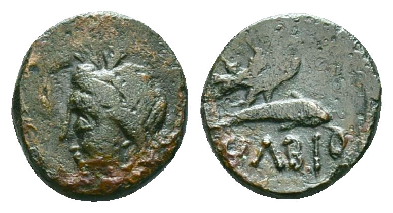 Greek Coins

SKYTHIA. Olbia. Ae (Circa 380-360 BC). Obv: Head of Demeter right...