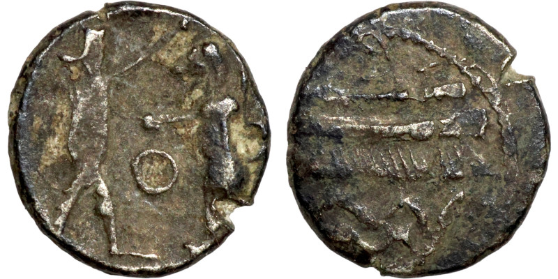 PHOENICIA. Sidon. 5th-4th century BC. Obol. Obv.: Galley l.; legend in Phoenicia...