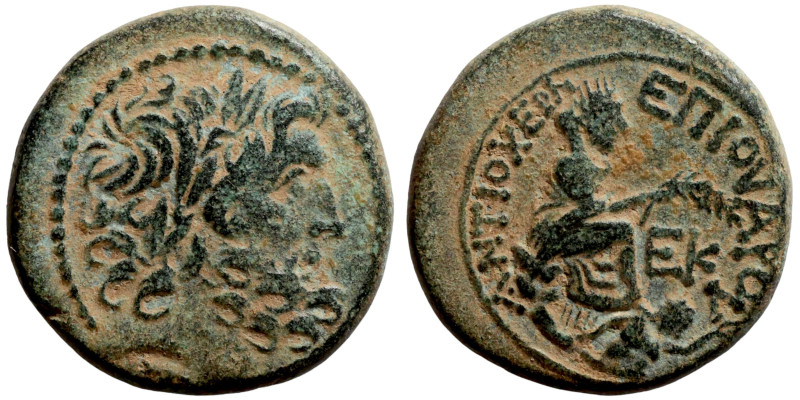 SYRIA. Antioch. Pseudoautonomous (time of Augustus, year 25 = 7/6 BC). AE bronze...