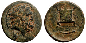 SYRIA. Antioch. Pseudoautonomous (time of Galba and Otho, year 117 = 68/9 AD). AE bronze. Obv.:ΑΝΤΙΟΧΕΩΝ; laureate head of Zeus, right. Rev.: ΕΤ·ΖΙΡ; ...