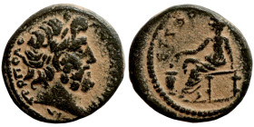 SYRIA. Antioch. Pseudoautonomous (time of Hadrian, year 177 = 128/9 AD). AE bronze. Obv.: ΑΝΤΙΟΧΕΩΝ ΤΗϹ ΜΗΤΡΟΠΟΛΕωϹ; laureate head of Zeus, right. Rev...