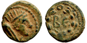 SYRIA. Beroea. Pseudoautonomous (The Antonines, 2nd century AD). Obv.: turreted, veiled and draped bust of Tyche, right. Rev.: ΒΕ(ΡΟΙΑ); in laurel wre...