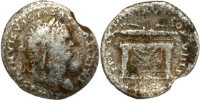 Titus (80 AD). Rome mint. Denarius. Obv: IMP TITVS CAES VESPASIAN AVG P M; Laureate bust right. Rev: TR P IX IMP XV COS VIII P P; Winged thunderbolt o...