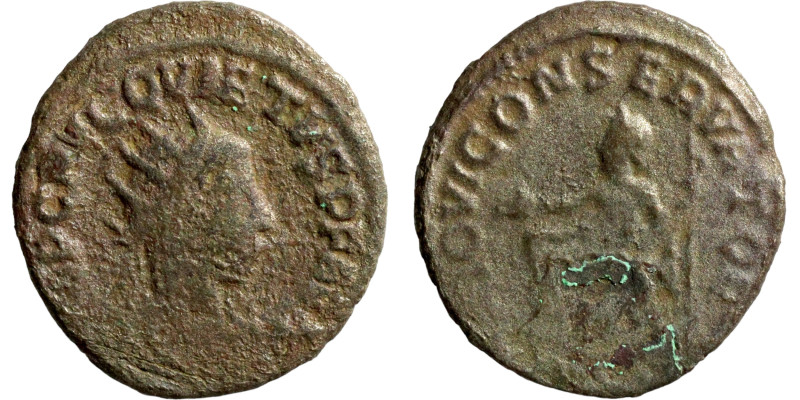 Quietus, AD 260-261. AE Antoninianus. Antioch. IMP C FVL QVIETVS P F AVG, radiat...