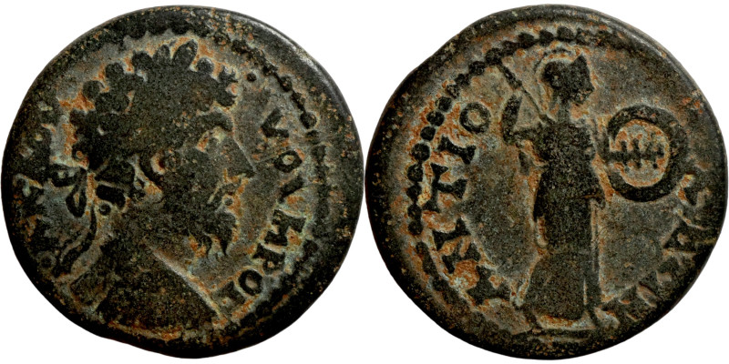 CARIA. Antioch ad Maeandrum. Lucius Verus (161-169 AD). AE bronze. Obv.: Α Κ ΛΟΥ...