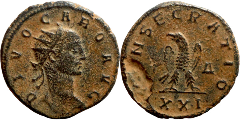 Carus (282-283) Anotninianus. Obverse: DIVO CARO AVG, radiate head right Reverse...