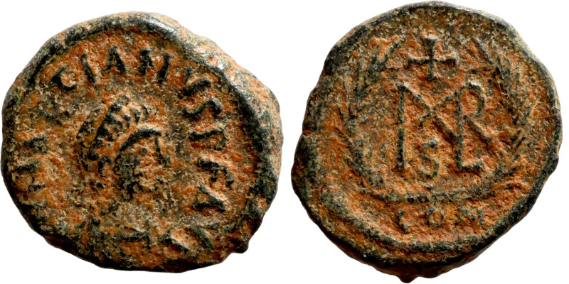 Marcian, 450-457. Nummus. D N MARCIANVS P F AV Diademed, draped and cuirassed bu...