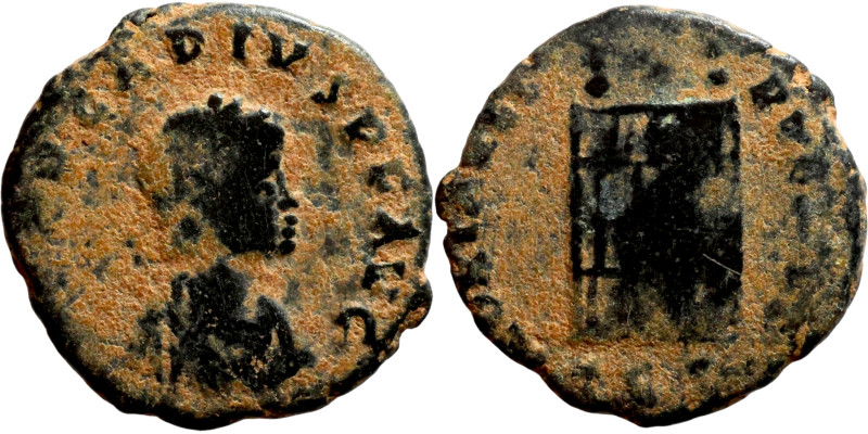 Arcadius (395-408) Follis. Obv: D N ARCADIVS P F AVG, pearl-diademed and draped ...