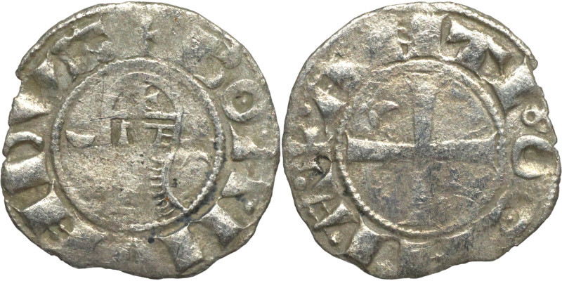 Principality of Antioch. Bohemond III (1163-1201) Denier. Antioch. Obverse: BOAИ...