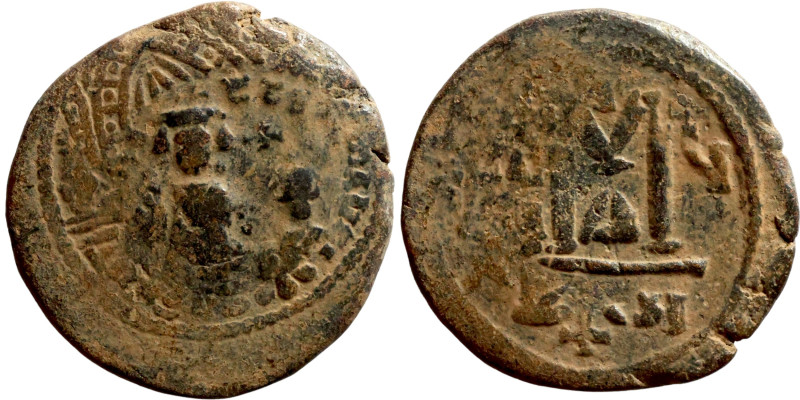 Heraclius and Hercalius. Constantine Follis. Obverse: Heraclius on left, Heracli...