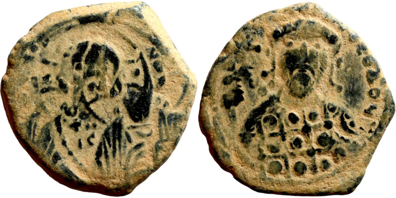 Constantine X Ducas (1059-1067), follis. Obverse: [+ЄMMA] - NOЧHΛ, bust of Chris...