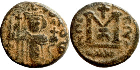 Al-Malik. Follis. Obverse: Imperial figure. Reverse: Modified M