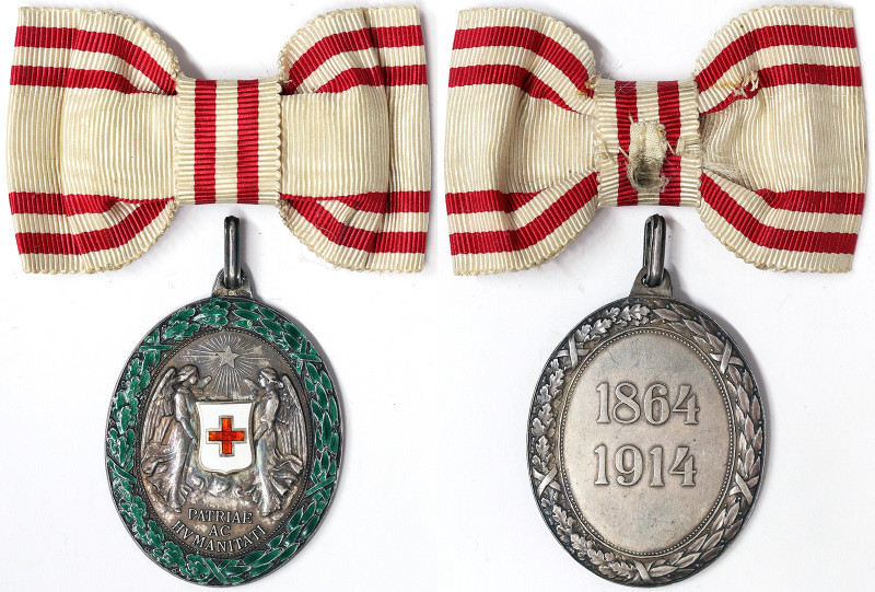 Austria, Franz Joseph I Red Cross Silver medal of honour for ladies, 1864-1914, ...