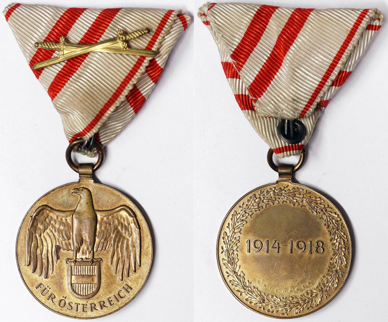 Austria, Commemorative Medal "Fur Osterreich", n.d., For the participation in th...