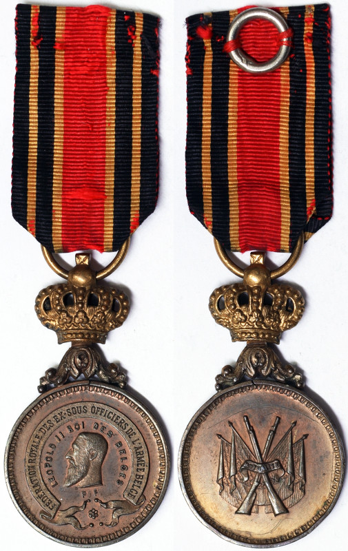 Belgium, Leopold II Medal, n.d., Royal Belgian Army Non-Commissioned Officers Fe...