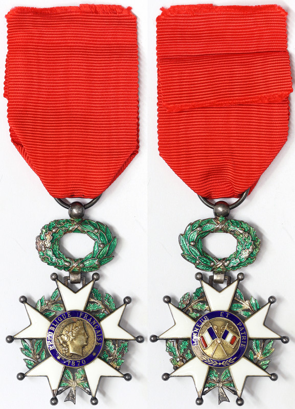 France, National Order of the Legion of Honour, 1870, Knight insignia. Ø 39 mm c...