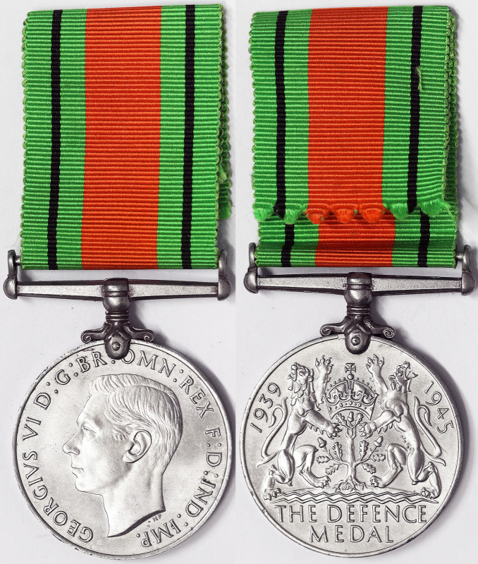 Great Britain, George VI The Defence Medal, 1939-45, Ø 36 mm. White metal.