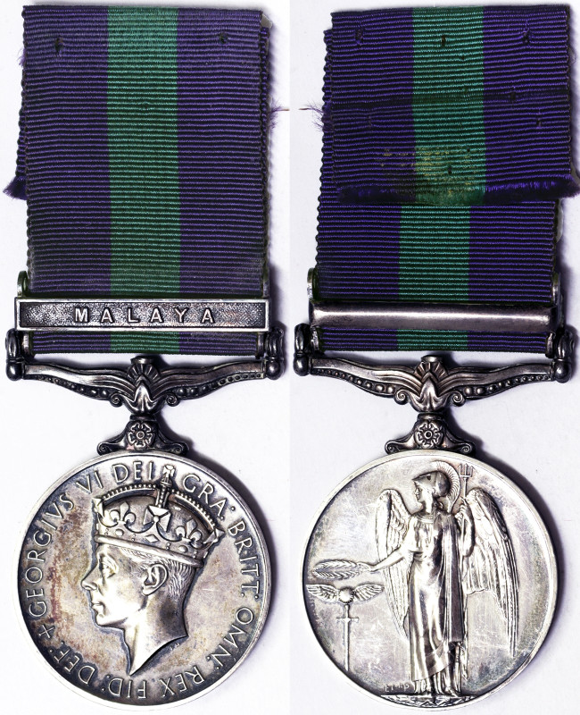 Great Britain, George VI The General Service Medal, n.d., For service in Malaya ...