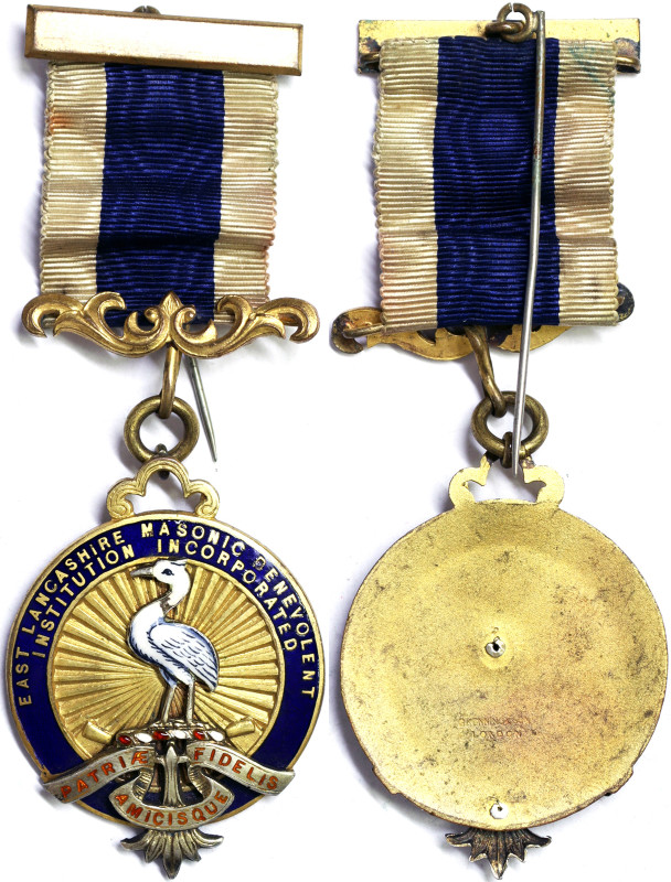 Masonic medals, Medal, n.d., East Lancashire Masonic Benevolent Institution Inco...