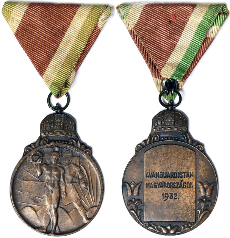 Hungary, Vanguardist medal in Hungary, 1932, Total sizes: 60x43 mm ca. Ae. XF