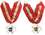 Kingdom, Vittorio Emanuele III Order of the crown of Italy, n.d., Commander's Cross 3rd class, neck badge. 53x50 mm. Gold.