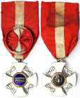 Kingdom, Vittorio Emanuele III Order of the crown of Italy, n.d., Officer's Cross 4rd class. Cross: Ø 36 mm ca. XF+