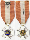 Kingdom, Vittorio Emanuele III Order of the crown of Italy, n.d., Knight's Cross 5th class. Cross: Ø 36 mm ca. Chipped enamels.