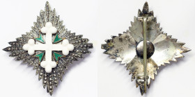 Kingdom, Vittorio Emanuele III Order of Saints Maurice and Lazarus, n.d., Commander's breast star. Total sizes: Ø 74 mm ca. Ag. Rare, Broken tip and c...
