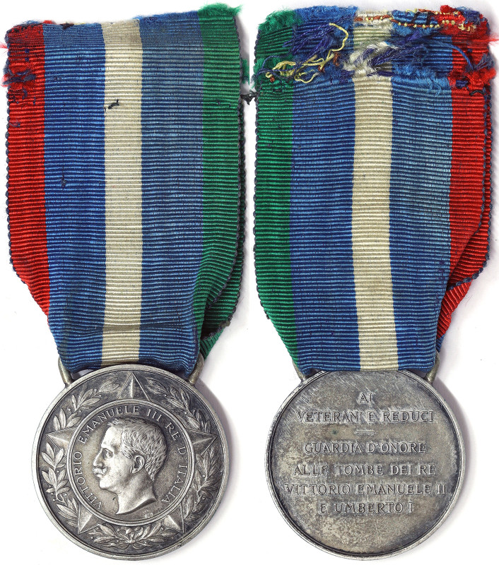 Kingdom, Vittorio Emanuele III Medal, 1920, To veterans and veterans guard of ho...
