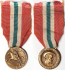 Kingdom, Vittorio Emanuele III Medal, 1932, 50th anniversary of Giuseppe Garibaldi's death. Opus: Rutelli Mario. Ø 30 mm. Ae. UNC