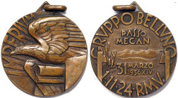 Kingdom, Vittorio Emanuele III Alpine, Belluno Group, for the fighting at Mecan Pass, Ethiopia, 1936, A.O.I. Ø 32,5 mm. Ae. 15,38 g