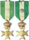Kingdom, Vittorio Emanuele III Military Service Cross after 25 years of service, n.d., Anonymous production. Total sizes: 57x36 mm. Ae. XF