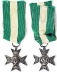 Kingdom, Vittorio Emanuele III Military Service Cross after 16 years of service, n.d., Anonymous production. 41,5x38 mm. Ag. XF