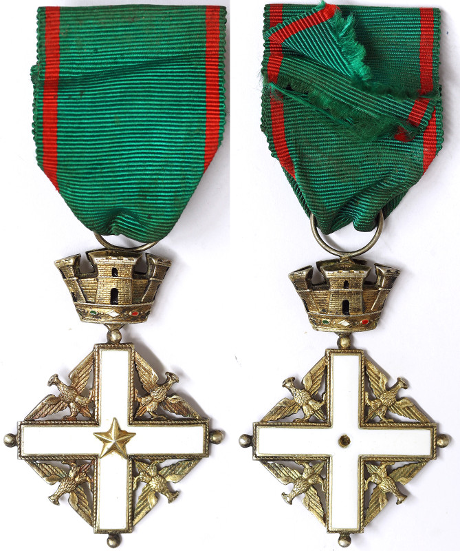 Republic, Order of Merit of the Italian Republic Officer's Cross. Cross: 60x44 m...