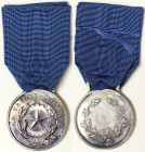 Republic, Silver Medal of Military Valor, n.d., Production: S. Johnson. Ø 35,5 mm. Ag.800 XF
