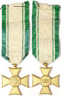 Republic, Red Cross's Long Service Cross after 25 years of service, n.d., 42x37 mm. Gilt bronze. XF