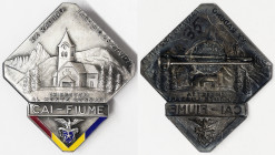 Republic, Badge, 1971, Rijeka (Fiume) section of the Italian Alpine Club CAI. XX gathering in Tarvisio. Opus: E. Granero. 52x46 mm. White metal. 12,57...