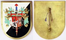 Spain, Francisco Franco Badge of the "3 Tercio Sahariano" Cavalry in the Spanish Legion Total sizes: 74,5x60 mm ca. Bronze and enamels.