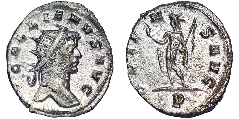 Roman Coins, Gallienus Antoninianus, n.d., Mediolanum, Billon. 3,00 g, RIC 494, ...